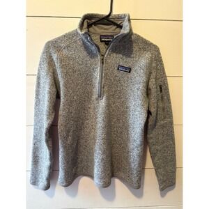 Patagonia Better Sweater 1/4 Zip Fleece Pullover Grey Heather Womens Small